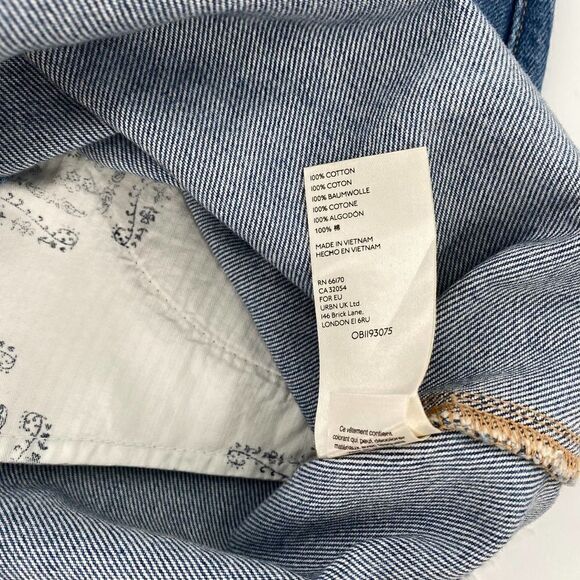 NWT Free People Cosmico Flirt Rain Denim Mini Skirt Size 27 - Picture 10 of 10